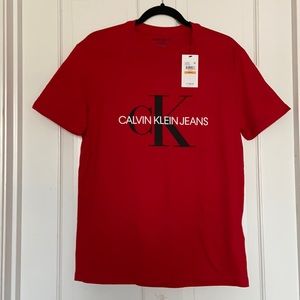 Men’s Red Calvin Klein Graphic Tee Shirt